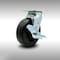 Service Caster 6 Inch Stainless Steel Polyolefin Swivel Caster with Ball Bearing and Brake SCC SCC-SS30S620-POB-TLB - alternate 1